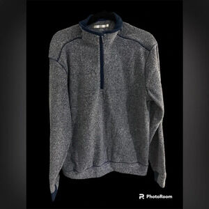 Greg Norman Heather blue quarter zip sweater size Medium